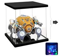 Nonemey Vitrine pour Collection en Acrylique avec Guirlande Lumineuse - Boîte Vitrine Anti-Poussière pour Figurines, Modèles (Noir, 15×15×15 cm)