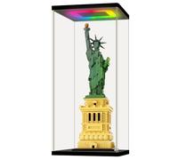 Nonemey Vitrine pour Collection en Acrylique avec LED RGB avec télécommande - Boîte Vitrine Anti-Poussière pour Figurines, Lego, Pop, Miniatures et Modèles(Noir,20x20x48 cm)