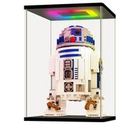NONEMEY Vitrine pour Collection en Acrylique avec LED RGB avec télécommande - Boîte Vitrine Anti-Poussière pour Figurines, Lego, Pop, Miniatures et Modèles (Noir, 20×16×28 cm)