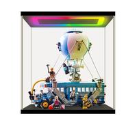 NONEMEY Vitrine pour Collection en Acrylique avec LED RGB avec télécommande - Boîte Vitrine Anti-Poussière pour Figurines, Lego, Pop, Miniatures et Modèles(Noir,33x18x32 cm)