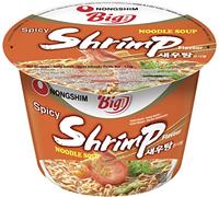 Nong Shim Pack de 16 Bol de Nouilles Instantanées au Goût de Crevettes Big Bowl 115 g