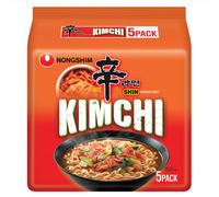 Nongshim Soupe de nouilles instantanées Nongshim Kimchi 120g*5 600g