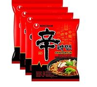 Nongshim Shin Ramyun Lot de 4 nouilles instantanées épicées style coréen 120 g
