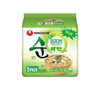 Nongshim Soon Veggie Ramyun Soupe de nouilles instantanées végétariennes - 5 x 112 g