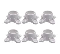 NONGYU 1. Lot de 6 capuchons de bride en PVC avec trous de vis pour pieds d'étagères et assemblage de meubles - Capuchons de bride en PVC avec trous de vis