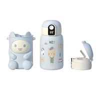 NONGYU Bouteilles en acier inoxydable en silicone et polypropylène - Cadeau pour enfants et adultes - Pour l'école, le bureau, les boissons chaudes et froides - Pour enfants, hommes et femmes