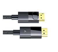 NONGYU Câble d'extension DisplayPort 1.4 8K @ 60Hz 4K @ 144Hz 2K @ 165Hz DisplayPort mâle vers mâle 32,4 Gbit/s pour connexion de moniteurs de PC, ordinateur portable