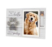 NONGYU Cadre photo commémoratif pour animaux de compagnie - Cadeau commémoratif pour chats ou chiens - Avec petite bouteille en verre pour perdre la mémoire des animaux