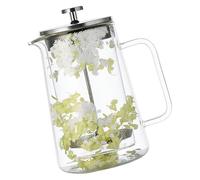 NONGYU Cafetière à piston à double paroi isolée de 650 ml, résistance à la chaleur et isolation thermique pour machine à fleurs séchées, presse en verre et métal de qualité supérieure