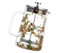 NONGYU Cafetière à piston à double paroi isolée de 650 ml, résistance à la chaleur et isolation thermique pour machine à fleurs séchées, presse en verre et métal de qualité supérieure