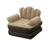 NONGYU Canapé-lit gonflable gris pour économiser de l'espace - Convertible en chaise - Design pliable - Léger - Convient pour la maison et le camping - Chaise longue gonflable d'extérieur