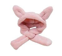 NONGYU Chapeau à capuche pour animal de compagnie en peluche de dessin animé pour temps froid, couvre-chef en polaire douce avec cache-oreilles pour divers chiens