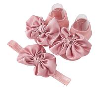 NONGYU Chaussettes pour bébé et bandeau avec nœud pour nourrisson, chaussettes de sol antidérapantes, chaussettes de sol pour premiers marcheurs pour bébés de 0 à 1 an, fuchsia, As Shown in the