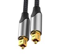 NONGYU Cordon audio professionnel en fibre optique SPDIF avec design anti-interférences DD5.1 PCM Noir Câble optique SPDIF