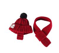 NONGYU Ensemble bonnet d'hiver tricoté pour chien et chat - Bonnet chaud pour le Nouvel An - Cache-oreilles pour petits chiens et chats