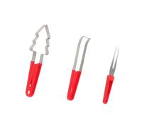 NONGYU Ensemble de coupe-pastèque 3 en 1 en acier inoxydable avec fourchette et coupe-fruits facile à utiliser pour la cuisine et le camping, les pique-niques, trancheuse à fruits