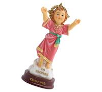 NONGYU Figurine religieuse en résine divine Nino Statue catholique Saint Enfant Statue pour bureau ou maison Décoration de table et étagère Décoration de Noël Ornement religieux