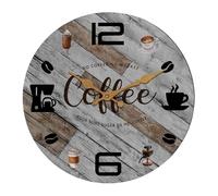 NONGYU Horloge murale sans tic-tac, horloge décorative contemporaine à piles pour salon, bureau, cuisine, pendaison de crémaillère