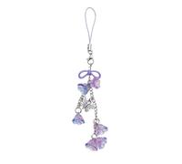 NONGYU Joli pendentif fleur de téléphone chaîne de téléphone doux lys de la vallée charme sac à dos accessoires adapté à toutes les occasions charme unique, violet, taille unique