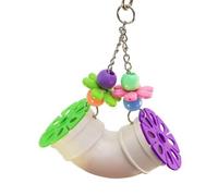 NONGYU Jouet interactif à suspendre pour perroquets - Accessoires de cage à souris - Puzzle pour fiançailles et réduction de l'anxiété chez les oiseaux à mâcher