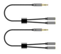 NONGYU Lot de 2 répartiteurs de câble mâle vers double femelle de 3,5 mm pour un partage de son haute fidélité dans la musique et les films