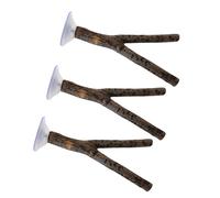 NONGYU Lot de 3 bâtons de broyage portables avec ventouse puissante pour perruches, perruches, calopsittes, conures - Jouet interactif pour oiseaux