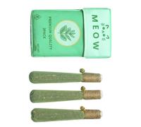 NONGYU Lot de 3 bâtons naturels avec corde à mâcher et clochettes interactifs pour chatons et chats adultes