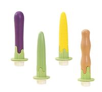 NONGYU Lot de 4 perchoirs à oiseaux pour perroquets gris africains et perroquets favorisant le broyage des becs en forme de légume