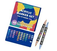 NONGYU Marqueurs aquarelle double face - Stylos pinceaux flexibles - Marqueurs d'art - Stylo de dessin pour coloriage artistique - Design créatif - Marqueur double pointe
