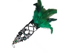 NONGYU Mitaines confortables et extensibles en dentelle élégante brodée pour mariage, Halloween, fête mystique, sorcière, Vert, taille unique