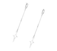 NONGYU Mystérieuses boucles d'oreilles créoles gothiques en alliage à quatre pointes en forme d'étoiles/épines bijoux pour les amateurs de mode et les créateurs de tendances