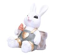 NONGYU Panier de transport en résine pour lapins de Pâques - Petits pots de fleurs pour les amateurs de plantes et les amateurs de décoration