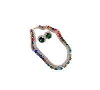 NONGYU Parure de bijoux en cuivre scintillant avec clous en oxyde de zirconium, design léger pour les fêtes et le quotidien Ensemble de bijoux en cuivre pour femme, taille unique, Comme décrit, Comme