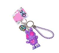 NONGYU Porte-clés en forme de cœur lumineux activé par le toucher pour une utilisation nocturne - Léger et multicolore - En forme de cœur pour la nuit, violet, taille unique