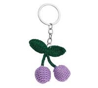 NONGYU Porte-clés fait à la main en alliage de fil robuste avec jolies cerises - Décoration créative pour sacs et chaînes de téléphone portable