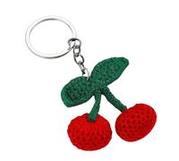 NONGYU Porte-clés fait à la main en alliage de fil robuste avec jolies cerises - Décoration créative pour sacs et chaînes de téléphone portable