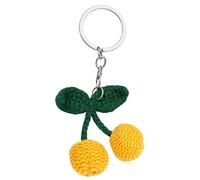 NONGYU Porte-clés fait à la main en alliage de fil robuste avec jolies cerises - Décoration créative pour sacs et chaînes de téléphone portable