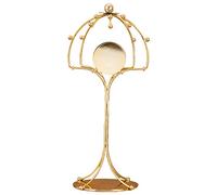 NONGYU Présentoir de diadème tendance en métal doré pour couronne de princesse, serre-tête en cristal, organisateur de rangement pour boucles d'oreilles, L, Comme décrit