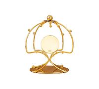 NONGYU Présentoir de diadème tendance en métal doré pour couronne de princesse, serre-tête en cristal, organisateur de rangement pour boucles d'oreilles, Small, Comme décrit