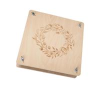 NONGYU Presse à fleurs et plantes en bois de 18 x 18 cm - Ensemble de conservation de feuilles pour loisirs créatifs faits à la main - Fabrication de cartes pour enfants