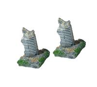 NONGYU Ruines Building Fishtank Decoration Résine Modèle Figurine Création Scène de Guerre pour Aquarium Paysage Accessoires Ruine Construction Aquarium Décors