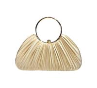 NONGYU Sac de soirée pratique en polyester élégant plissé sac à main bandoulière Qipao inspiré de Qipao pour les besoins organisationnels des femmes, doré, One Size