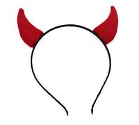 NONGYU Serre-tête élastique enveloppé en corne de bœuf rouge pour adultes et enfants - Couronne de fleurs - Coiffe pour femme - Coiffe d'Halloween pour femme - Coiffe florale parlante