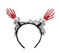 NONGYU Serre-tête squelette foncé pour Halloween, cosplay, bal masqué, accessoire de fête d'Halloween