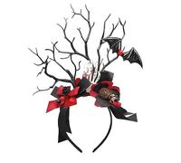 NONGYU Serre-tête squelette foncé pour Halloween, cosplay, bal masqué, accessoire délicat, ruban chauve-souris, accessoires photo, bandeau de cosplay