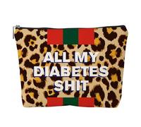 NONGYU Trousse de maquillage imprimée avec lettres inspirantes pour femme, imitation lin, sac à main, organisateur de sac à main, cadeau de motivation, Ymhzb3347, As shown in the picture (error 1-3cm)
