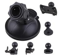 NONGYU Ventouse de voiture pour support de véhicule enregistreur vidéo sur pare-brise et tableau de bord avec 5 types d'adaptateur, angle de vue à 360 degrés pour la conduite de caméra DVR caméscope