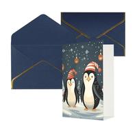 NONHAI Cartes de vœux avec enveloppes « Thinking of You » - Carte de vœux vierge avec pingouins - Cartes de vœux pour anniversaire, fête prénatale, félicitations, mariage, remerciements, toutes
