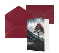 NONHAI Cartes de vœux avec enveloppes « Thinking of You » - Carte vierge arbre et cartes de vœux volcaniques pour anniversaire, fête prénatale, félicitations, mariage, remerciements, toutes occasions