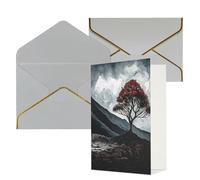 NONHAI Cartes de vœux avec enveloppes « Thinking of You » - Carte vierge arbre et cartes de vœux volcaniques pour anniversaire, fête prénatale, félicitations, mariage, remerciements, toutes occasions